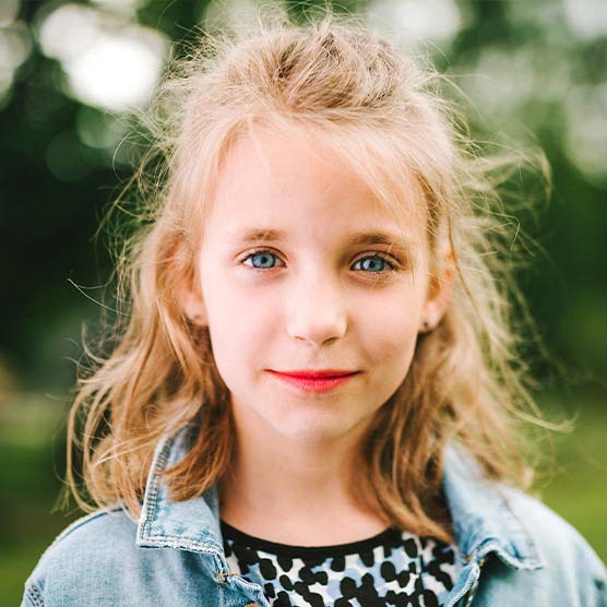 Girl with red lipstick